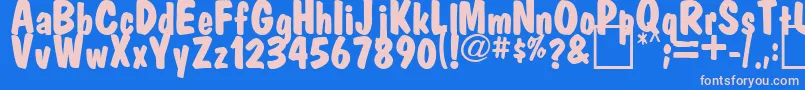 FatMarker Font – Pink Fonts on Blue Background