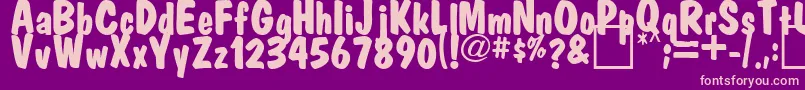 FatMarker Font – Pink Fonts on Purple Background