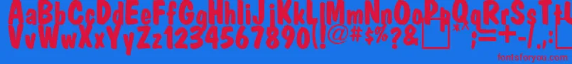 FatMarker Font – Red Fonts on Blue Background