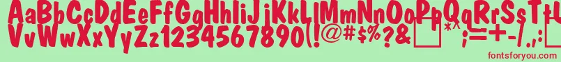 FatMarker Font – Red Fonts on Green Background