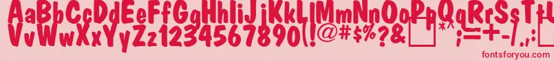 FatMarker Font – Red Fonts on Pink Background