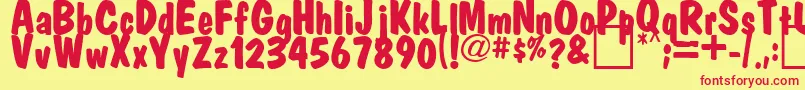 FatMarker Font – Red Fonts on Yellow Background