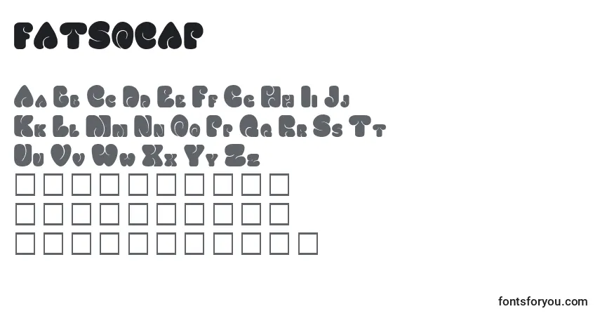 Schriftart FATSOCAP (126427) – Alphabet, Zahlen, spezielle Symbole