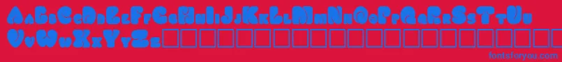 FATSOCAP Font – Blue Fonts on Red Background