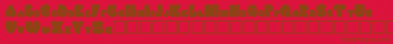 FATSOCAP Font – Brown Fonts on Red Background