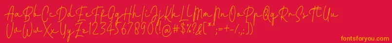 fuente Fattana Regular Font by 7NTypes – Fuentes Naranjas Sobre Fondo Rojo