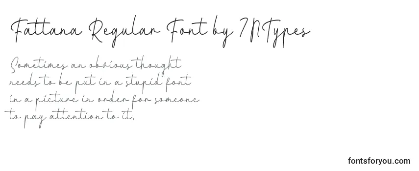 Schriftart Fattana Regular Font by 7NTypes