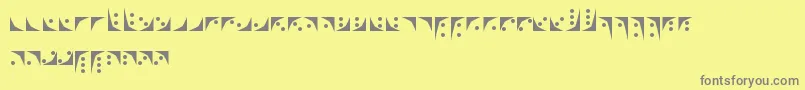 フォントNox – 黄色の背景に灰色の文字