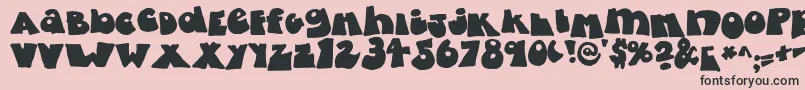 fatty bombatty Font – Black Fonts on Pink Background