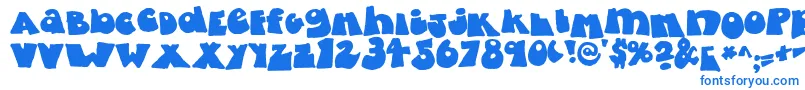 fatty bombatty Font – Blue Fonts on White Background