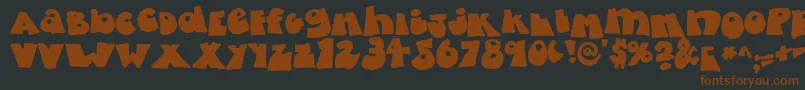 fatty bombatty Font – Brown Fonts on Black Background