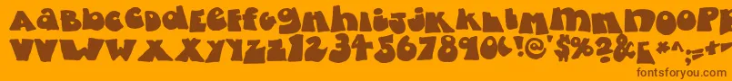 fatty bombatty Font – Brown Fonts on Orange Background