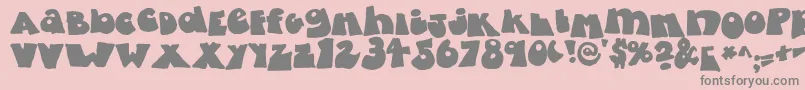 fatty bombatty Font – Gray Fonts on Pink Background