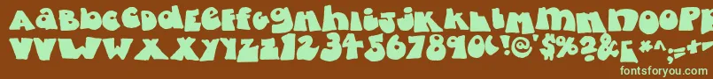 fatty bombatty Font – Green Fonts on Brown Background