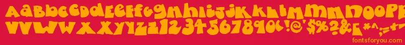 fatty bombatty Font – Orange Fonts on Red Background