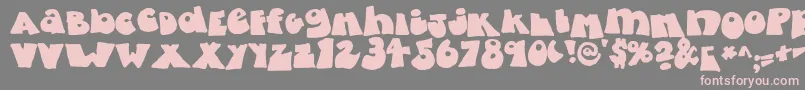 fatty bombatty Font – Pink Fonts on Gray Background