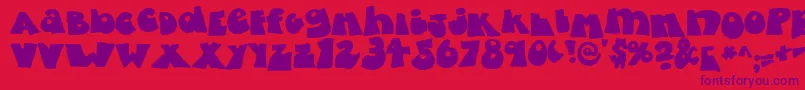 fatty bombatty Font – Purple Fonts on Red Background