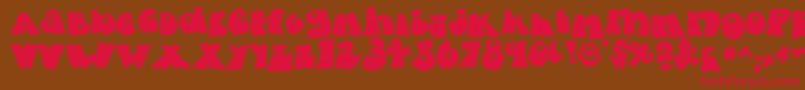 fatty bombatty Font – Red Fonts on Brown Background