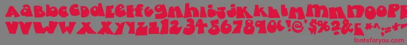 fatty bombatty Font – Red Fonts on Gray Background
