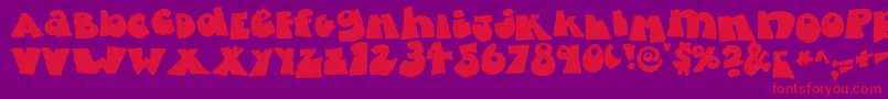 Шрифт fatty bombatty – красные шрифты на фиолетовом фоне
