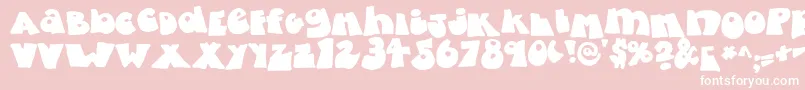 fatty bombatty Font – White Fonts on Pink Background