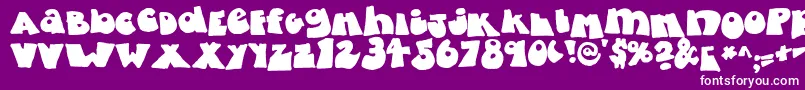 fatty bombatty Font – White Fonts on Purple Background