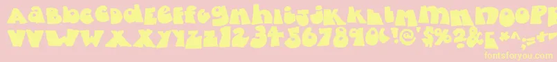 fatty bombatty Font – Yellow Fonts on Pink Background