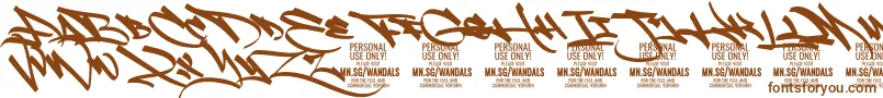 Шрифт FatWandals PERSONAL – коричневые шрифты на белом фоне