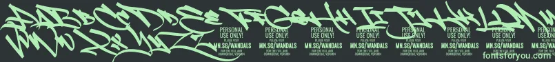 FatWandals PERSONAL Font – Green Fonts on Black Background