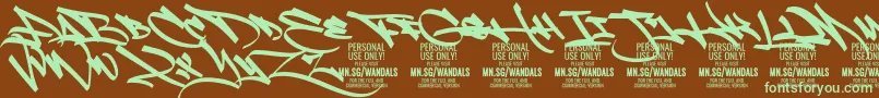 FatWandals PERSONAL Font – Green Fonts on Brown Background