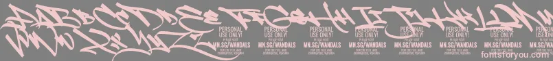 FatWandals PERSONAL-Schriftart – Rosa Schriften auf grauem Hintergrund