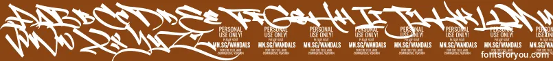 FatWandals PERSONAL Font – White Fonts on Brown Background