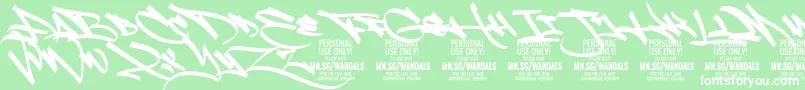 FatWandals PERSONAL Font – White Fonts on Green Background