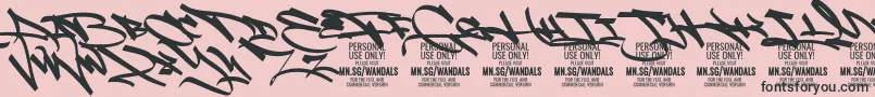 FatWandalsAlt PERSONAL Font – Black Fonts on Pink Background