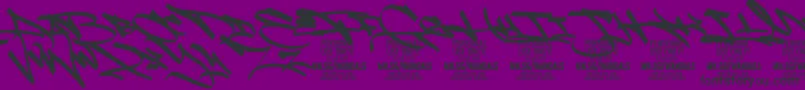 fuente FatWandalsAlt PERSONAL – Fuentes Negras Sobre Fondo Morado