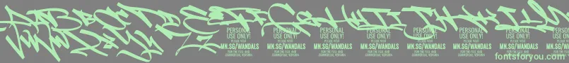 fuente FatWandalsAlt PERSONAL – Fuentes Verdes Sobre Fondo Gris