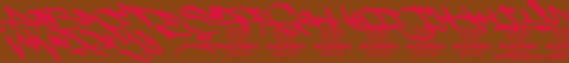 FatWandalsAlt PERSONAL Font – Red Fonts on Brown Background