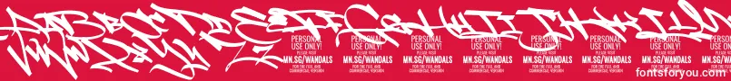 FatWandalsAlt PERSONAL Font – White Fonts on Red Background