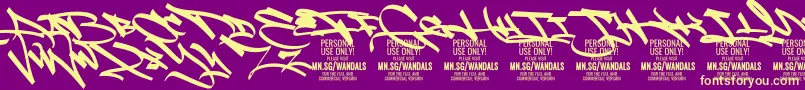 FatWandalsAlt PERSONAL Font – Yellow Fonts on Purple Background