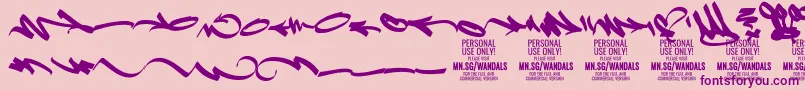 FatWandalsElement PERSONAL Font – Purple Fonts on Pink Background