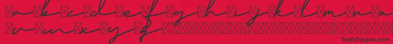 Fatye DemoVersion Font – Black Fonts on Red Background