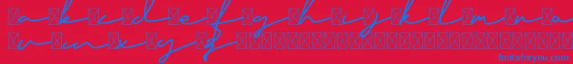 Fatye DemoVersion Font – Blue Fonts on Red Background