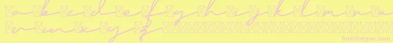 Fatye DemoVersion Font – Pink Fonts on Yellow Background