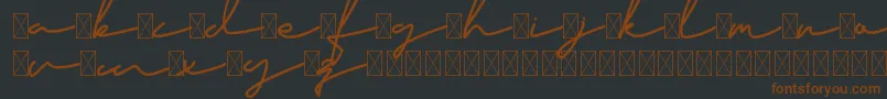 Fatye DemoVersion-Schriftart – Braune Schriften auf schwarzem Hintergrund