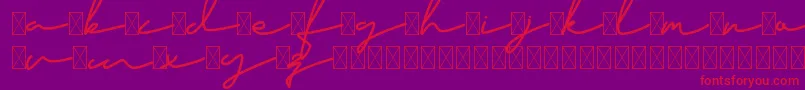 Fatye DemoVersion Font – Red Fonts on Purple Background