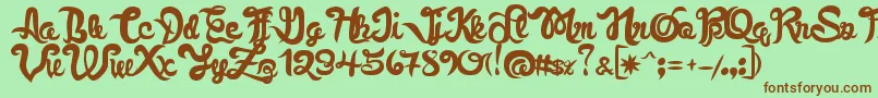 Fauquier Font – Brown Fonts on Green Background