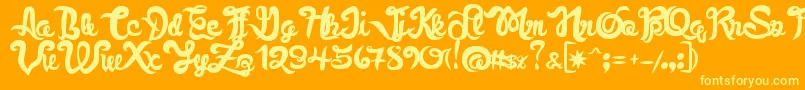Saiba mais sobre a fonte Fauquier Fonte Fauquier – fontes amarelas em um fundo laranja