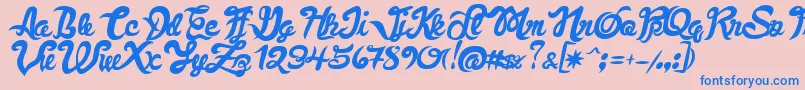 fuente FauquierItalic – Fuentes Azules Sobre Fondo Rosa