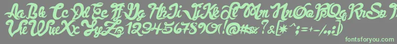 FauquierItalic Font – Green Fonts on Gray Background