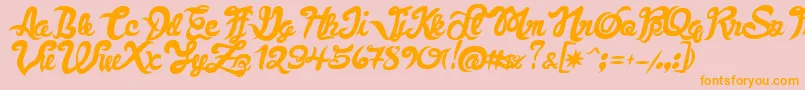 FauquierItalic Font – Orange Fonts on Pink Background